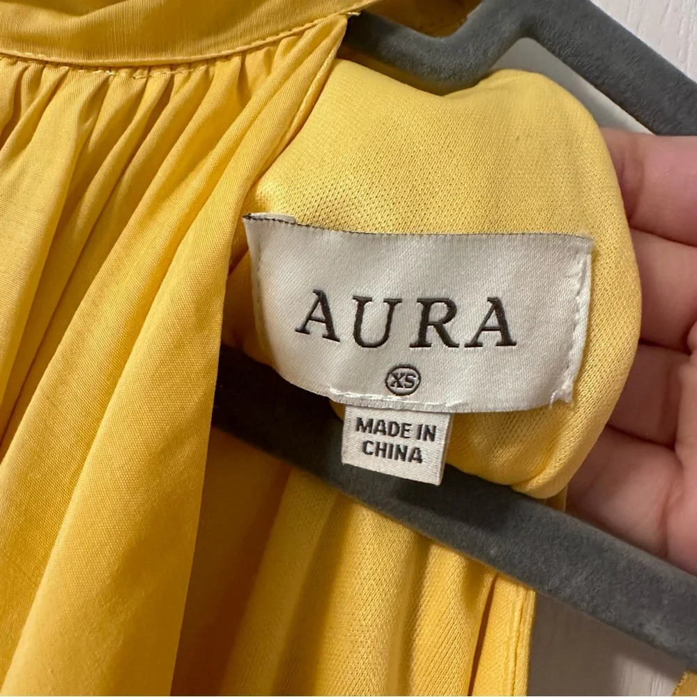 Aura yellow halter dress, size XS - gorgeous! - Picture 2 of 6